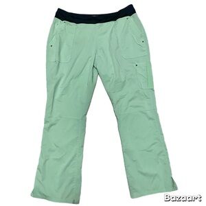 Sz XL Green Scrub Pants Purple Label Yoga By Healing Hands